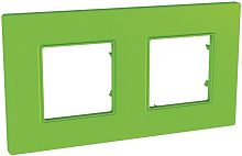 Рамка горизонтальная Schneider Electric Unica Quadro 2-м. киви картинка